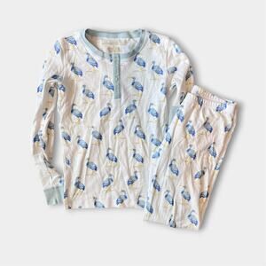 TBBC Sutton's Sweet Dream Pajamas Set Seaside Stork with Buckhead Blue 8